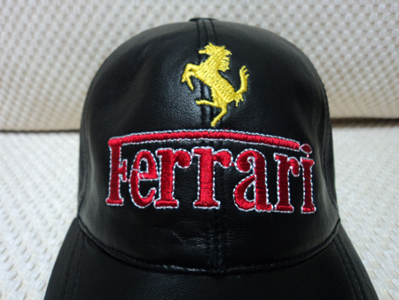 Ferrari Leather Black Baseball Hat Cap [BUY 1 GET 1 FREE]
